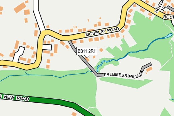 BB11 2RH map - OS OpenMap – Local (Ordnance Survey)