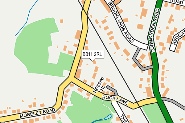 BB11 2RL map - OS OpenMap – Local (Ordnance Survey)