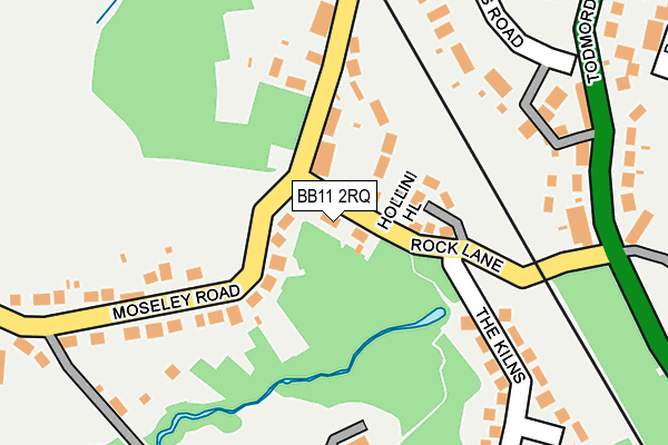 BB11 2RQ map - OS OpenMap – Local (Ordnance Survey)