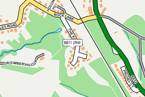 BB11 2RW map - OS OpenMap – Local (Ordnance Survey)