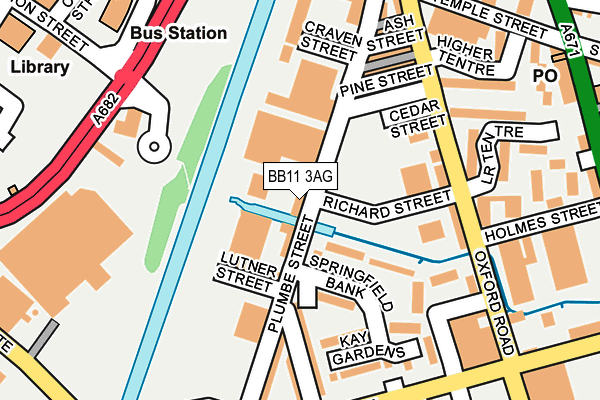 BB11 3AG map - OS OpenMap – Local (Ordnance Survey)