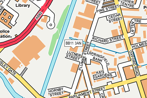 BB11 3AN map - OS OpenMap – Local (Ordnance Survey)