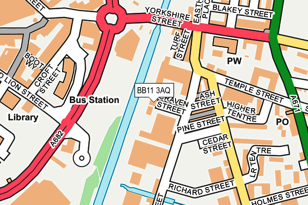 BB11 3AQ map - OS OpenMap – Local (Ordnance Survey)