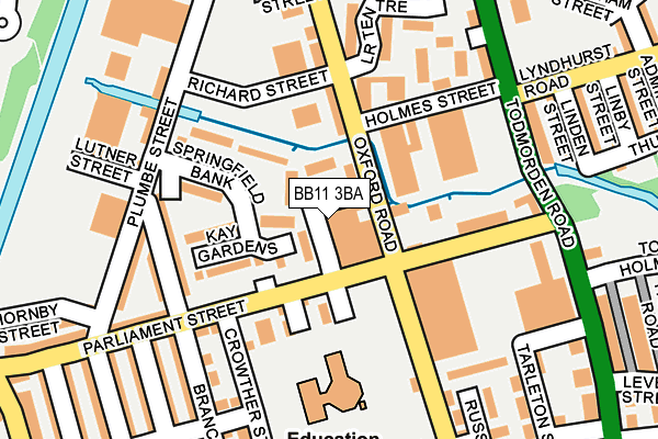 BB11 3BA map - OS OpenMap – Local (Ordnance Survey)