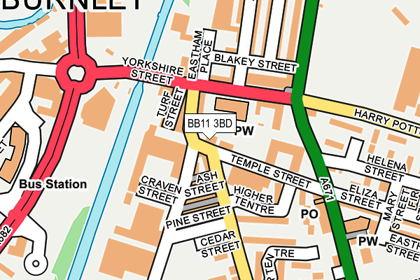 BB11 3BD map - OS OpenMap – Local (Ordnance Survey)