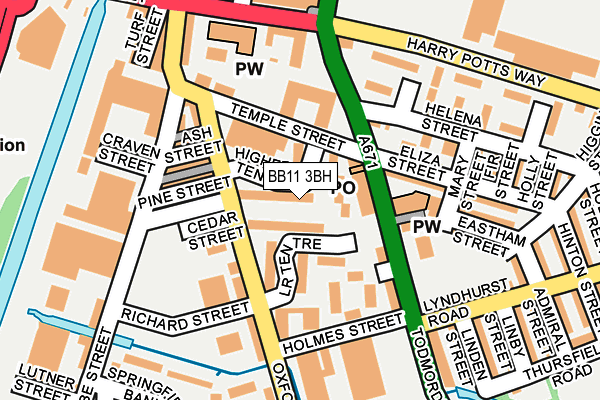 BB11 3BH map - OS OpenMap – Local (Ordnance Survey)