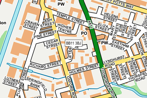 BB11 3BJ map - OS OpenMap – Local (Ordnance Survey)