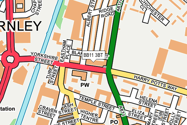 BB11 3BT map - OS OpenMap – Local (Ordnance Survey)