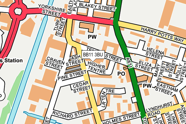 BB11 3BU map - OS OpenMap – Local (Ordnance Survey)