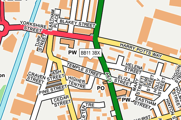 BB11 3BX map - OS OpenMap – Local (Ordnance Survey)
