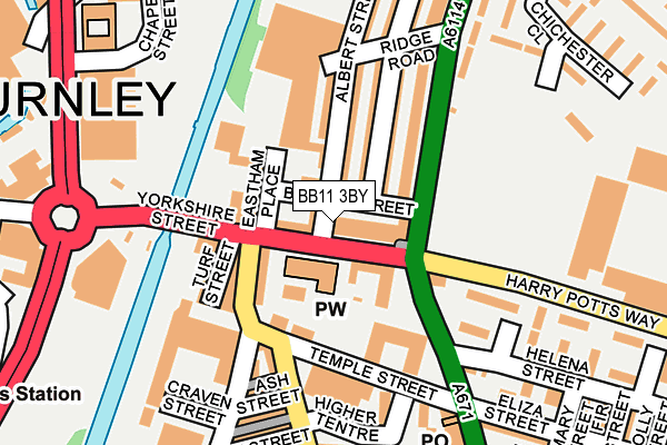 BB11 3BY map - OS OpenMap – Local (Ordnance Survey)
