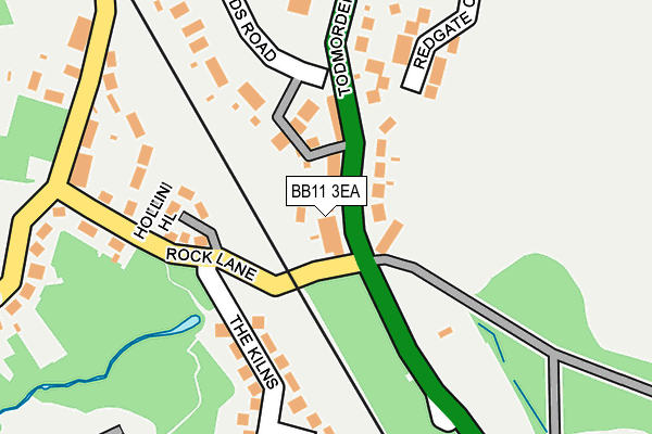 BB11 3EA map - OS OpenMap – Local (Ordnance Survey)