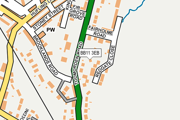 BB11 3EB map - OS OpenMap – Local (Ordnance Survey)