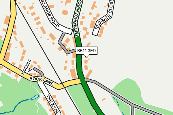 BB11 3ED map - OS OpenMap – Local (Ordnance Survey)