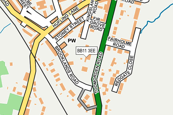 BB11 3EE map - OS OpenMap – Local (Ordnance Survey)