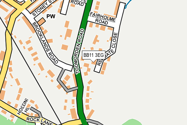 BB11 3EG map - OS OpenMap – Local (Ordnance Survey)
