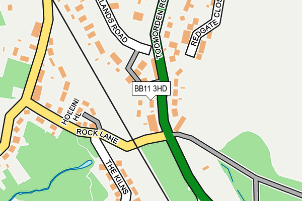 BB11 3HD map - OS OpenMap – Local (Ordnance Survey)
