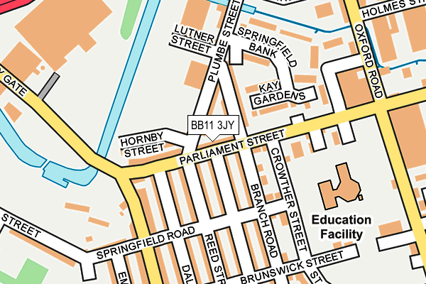 BB11 3JY map - OS OpenMap – Local (Ordnance Survey)