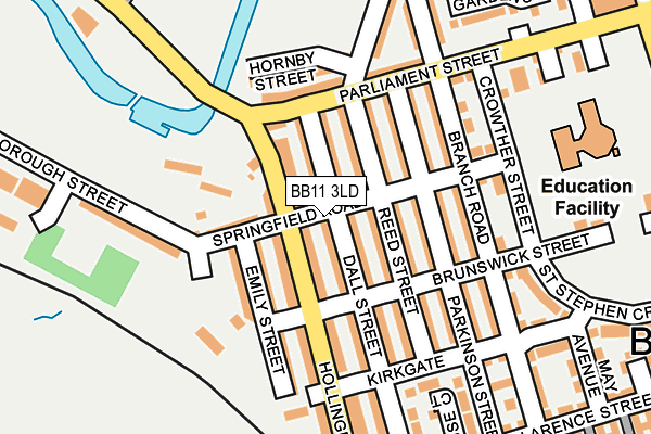 BB11 3LD map - OS OpenMap – Local (Ordnance Survey)
