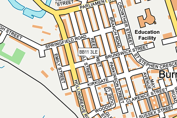 BB11 3LE map - OS OpenMap – Local (Ordnance Survey)