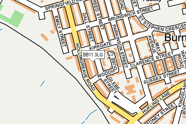 BB11 3LG map - OS OpenMap – Local (Ordnance Survey)