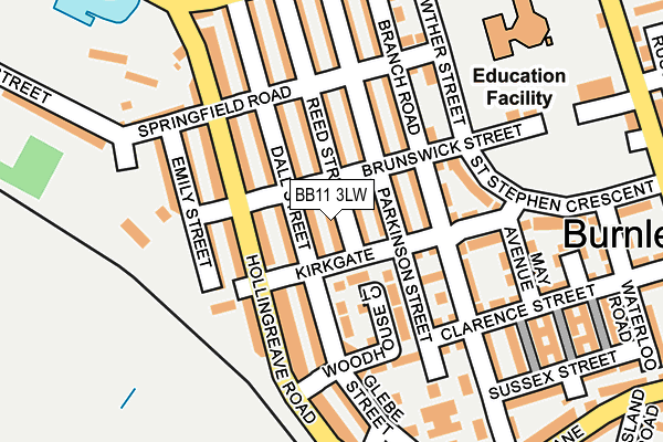 BB11 3LW map - OS OpenMap – Local (Ordnance Survey)
