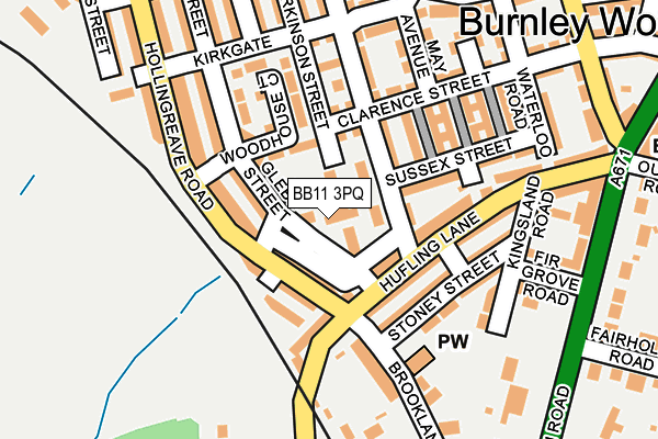 BB11 3PQ map - OS OpenMap – Local (Ordnance Survey)