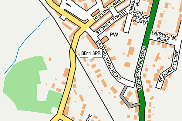 BB11 3PR map - OS OpenMap – Local (Ordnance Survey)