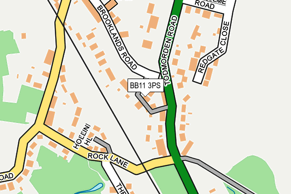 BB11 3PS map - OS OpenMap – Local (Ordnance Survey)