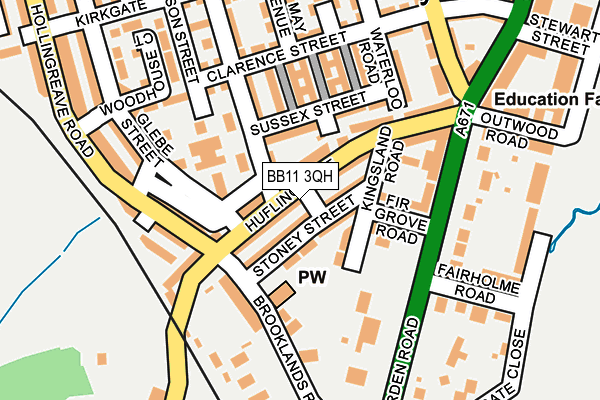 BB11 3QH map - OS OpenMap – Local (Ordnance Survey)