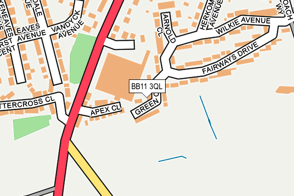 BB11 3QL map - OS OpenMap – Local (Ordnance Survey)