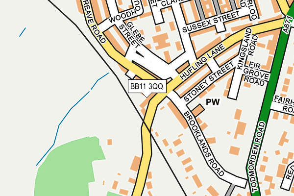 BB11 3QQ map - OS OpenMap – Local (Ordnance Survey)