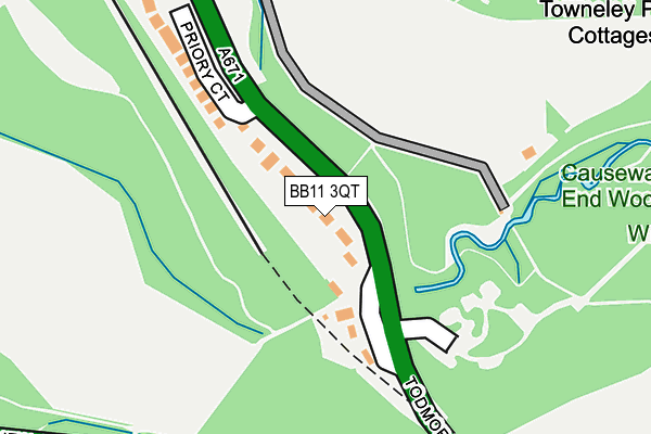 BB11 3QT map - OS OpenMap – Local (Ordnance Survey)