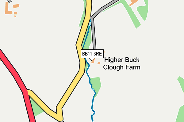 BB11 3RE map - OS OpenMap – Local (Ordnance Survey)