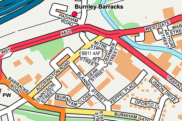 BB11 4AF map - OS OpenMap – Local (Ordnance Survey)