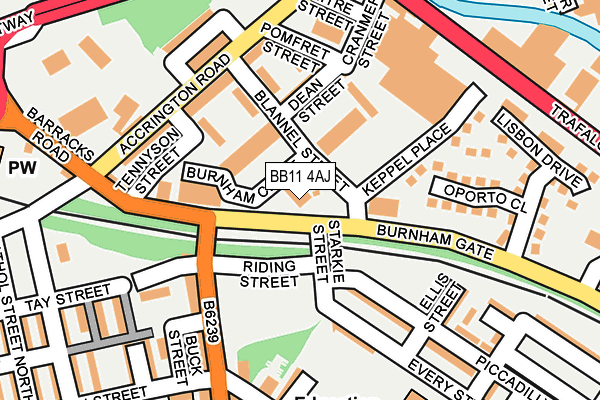 BB11 4AJ map - OS OpenMap – Local (Ordnance Survey)