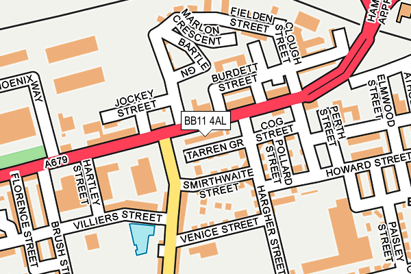 BB11 4AL map - OS OpenMap – Local (Ordnance Survey)