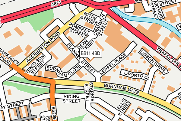 BB11 4BD map - OS OpenMap – Local (Ordnance Survey)