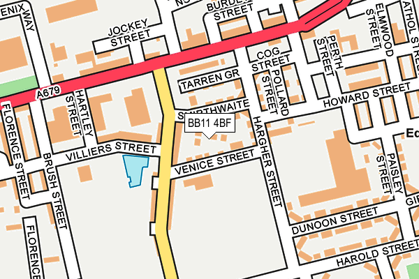 BB11 4BF map - OS OpenMap – Local (Ordnance Survey)
