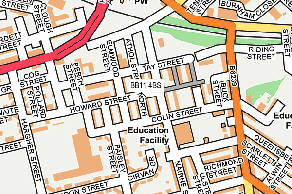 BB11 4BS map - OS OpenMap – Local (Ordnance Survey)