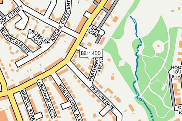 BB11 4DD map - OS OpenMap – Local (Ordnance Survey)