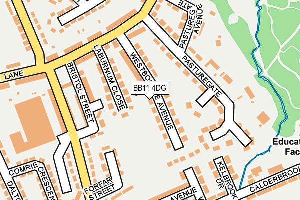 BB11 4DG map - OS OpenMap – Local (Ordnance Survey)