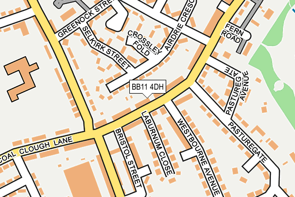 BB11 4DH map - OS OpenMap – Local (Ordnance Survey)