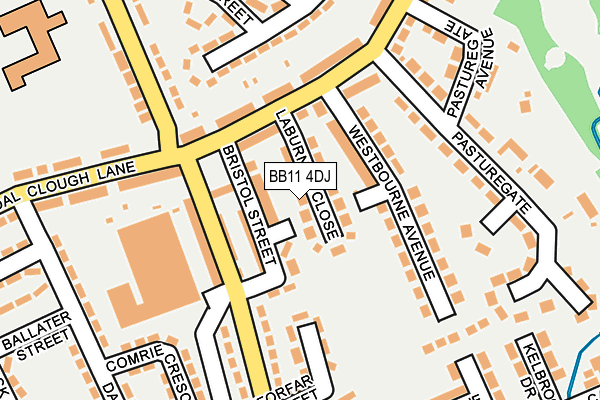 BB11 4DJ map - OS OpenMap – Local (Ordnance Survey)