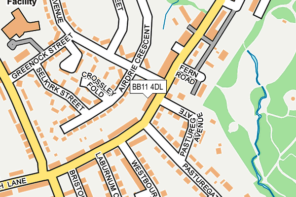 BB11 4DL map - OS OpenMap – Local (Ordnance Survey)