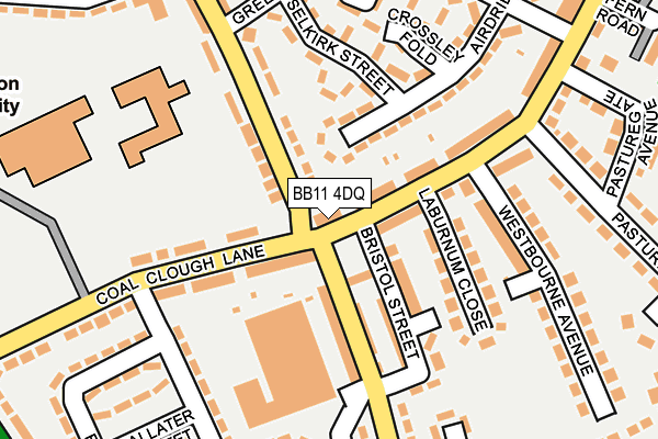 BB11 4DQ map - OS OpenMap – Local (Ordnance Survey)
