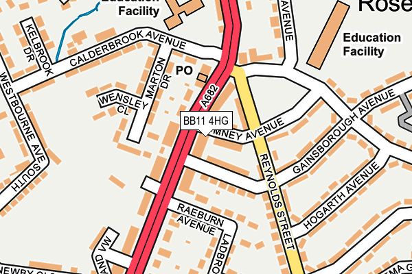 BB11 4HG map - OS OpenMap – Local (Ordnance Survey)