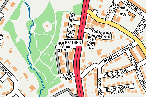 BB11 4HN map - OS OpenMap – Local (Ordnance Survey)