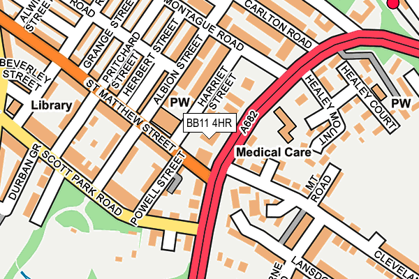 BB11 4HR map - OS OpenMap – Local (Ordnance Survey)