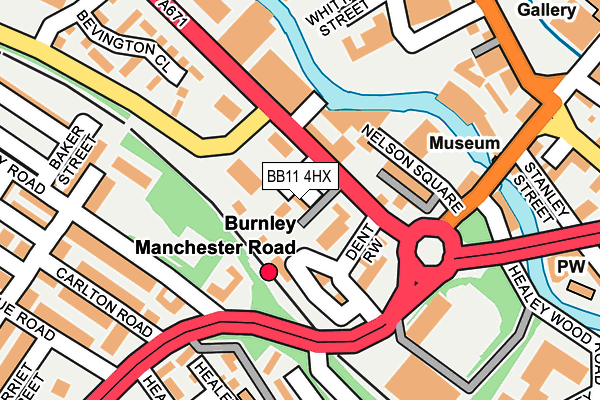 BB11 4HX map - OS OpenMap – Local (Ordnance Survey)